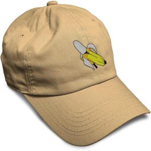 imageSpeedy Pros Soft Baseball Cap Banana Embroidery Fruit Banana Twill Cotton Dad Hats for Men ampamp WomenKhaki Design Only