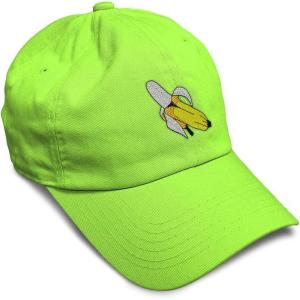 imageSpeedy Pros Soft Baseball Cap Banana Embroidery Fruit Banana Twill Cotton Dad Hats for Men ampamp WomenLime Design Only