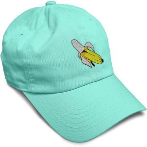 imageSpeedy Pros Soft Baseball Cap Banana Embroidery Fruit Banana Twill Cotton Dad Hats for Men ampamp WomenMint Design Only