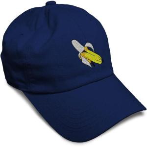 imageSpeedy Pros Soft Baseball Cap Banana Embroidery Fruit Banana Twill Cotton Dad Hats for Men ampamp WomenNavy Design Only