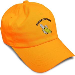 imageSpeedy Pros Soft Baseball Cap Banana Embroidery Fruit Banana Twill Cotton Dad Hats for Men ampamp WomenOrange Personalized Text Here