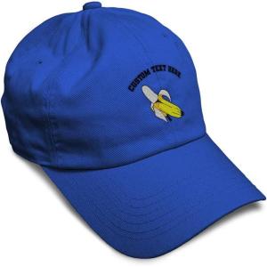 imageSpeedy Pros Soft Baseball Cap Banana Embroidery Fruit Banana Twill Cotton Dad Hats for Men ampamp WomenRoyal Blue Personalized Text Here