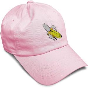 imageSpeedy Pros Soft Baseball Cap Banana Embroidery Fruit Banana Twill Cotton Dad Hats for Men ampamp WomenSoft Pink Design Only