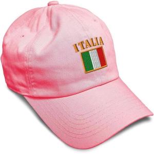 imageSpeedy Pros Soft Baseball Cap Italia Flag Embroidery Flags World Cup Soccer Cotton Embroidered Dad Hats for Men ampamp WomenCoral Design Only