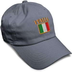 imageSpeedy Pros Soft Baseball Cap Italia Flag Embroidery Flags World Cup Soccer Cotton Embroidered Dad Hats for Men ampamp WomenDark Grey Design Only