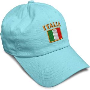 imageSpeedy Pros Soft Baseball Cap Italia Flag Embroidery Flags World Cup Soccer Cotton Embroidered Dad Hats for Men ampamp WomenMint Design Only