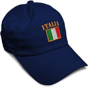 imageSpeedy Pros Soft Baseball Cap Italia Flag Embroidery Flags World Cup Soccer Cotton Embroidered Dad Hats for Men ampamp WomenNavy Design Only
