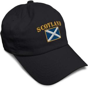 imageSpeedy Pros Soft Baseball Cap Scotland Flag Flags World Cup Soccer Cotton Embroidered Dad Hats for Men ampamp WomenBlack Design Only