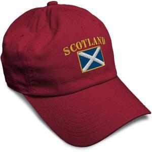 imageSpeedy Pros Soft Baseball Cap Scotland Flag Flags World Cup Soccer Cotton Embroidered Dad Hats for Men ampamp WomenBurgundy Design Only