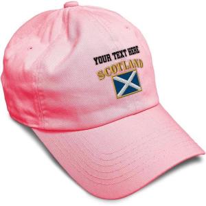 imageSpeedy Pros Soft Baseball Cap Scotland Flag Flags World Cup Soccer Cotton Embroidered Dad Hats for Men ampamp WomenCoral Personalized Text Here