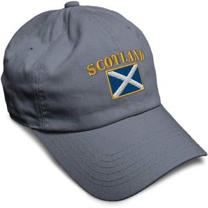 imageSpeedy Pros Soft Baseball Cap Scotland Flag Flags World Cup Soccer Cotton Embroidered Dad Hats for Men ampamp WomenDark Grey Design Only
