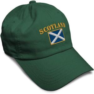 imageSpeedy Pros Soft Baseball Cap Scotland Flag Flags World Cup Soccer Cotton Embroidered Dad Hats for Men ampamp WomenForest Green Design Only