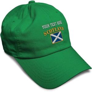 imageSpeedy Pros Soft Baseball Cap Scotland Flag Flags World Cup Soccer Cotton Embroidered Dad Hats for Men ampamp WomenKelly Green Personalized Text Here
