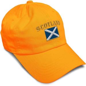 imageSpeedy Pros Soft Baseball Cap Scotland Flag Flags World Cup Soccer Cotton Embroidered Dad Hats for Men ampamp WomenOrange Design Only