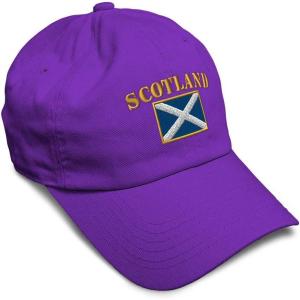 imageSpeedy Pros Soft Baseball Cap Scotland Flag Flags World Cup Soccer Cotton Embroidered Dad Hats for Men ampamp WomenPurple Design Only