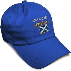 imageSpeedy Pros Soft Baseball Cap Scotland Flag Flags World Cup Soccer Cotton Embroidered Dad Hats for Men ampamp WomenRoyal Blue Personalized Text Here