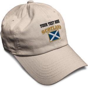 imageSpeedy Pros Soft Baseball Cap Scotland Flag Flags World Cup Soccer Cotton Embroidered Dad Hats for Men ampamp WomenStone Personalized Text Here