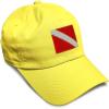 imageSpeedy Pros Soft Baseball Cap Sport Scuba Diving Flag Embroidery Cotton Dad Hats for Men ampamp WomenYellow Design Only