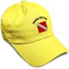 imageSpeedy Pros Soft Baseball Cap Sport Scuba Diving Flag Embroidery Cotton Dad Hats for Men ampamp WomenYellow Personalized Text Here