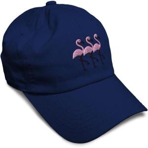 imageSoft Baseball Cap Pink Flamingos Embroidery Wild Animals Twill Cotton Dad Hats for Men ampamp WomenNavy Design Only