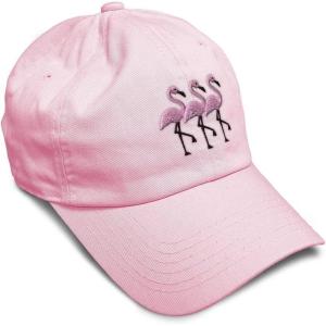 imageSoft Baseball Cap Pink Flamingos Embroidery Wild Animals Twill Cotton Dad Hats for Men ampamp WomenSoft Pink Design Only