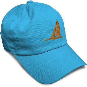 imageSpeedy Pros Soft Baseball Cap Sail Boat Sailing Captain Embroidery Boats Cotton Embroidered Dad Hats for Men ampamp WomenAqua Design Only