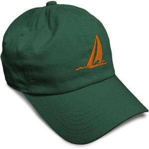 imageSpeedy Pros Soft Baseball Cap Sail Boat Sailing Captain Embroidery Boats Cotton Embroidered Dad Hats for Men ampamp WomenForest Green Design Only