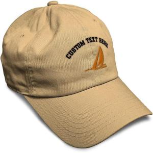 imageSpeedy Pros Soft Baseball Cap Sail Boat Sailing Captain Embroidery Boats Cotton Embroidered Dad Hats for Men ampamp WomenKhaki Personalized Text Here