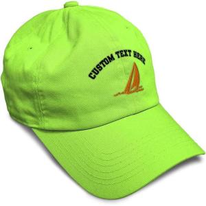 imageSpeedy Pros Soft Baseball Cap Sail Boat Sailing Captain Embroidery Boats Cotton Embroidered Dad Hats for Men ampamp WomenLime Personalized Text Here