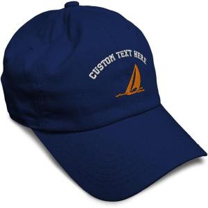 imageSpeedy Pros Soft Baseball Cap Sail Boat Sailing Captain Embroidery Boats Cotton Embroidered Dad Hats for Men ampamp WomenNavy Personalized Text Here