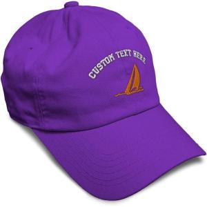 imageSpeedy Pros Soft Baseball Cap Sail Boat Sailing Captain Embroidery Boats Cotton Embroidered Dad Hats for Men ampamp WomenPurple Personalized Text Here