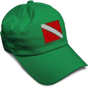 imageSpeedy Pros Soft Baseball Cap Sport Scuba Diving Flag Embroidery Cotton Dad Hats for Men ampamp WomenKelly Green Design Only