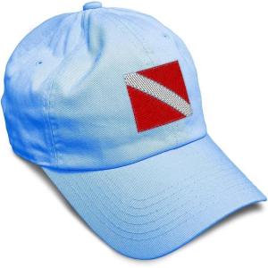 imageSpeedy Pros Soft Baseball Cap Sport Scuba Diving Flag Embroidery Cotton Dad Hats for Men ampamp WomenLight Blue Design Only