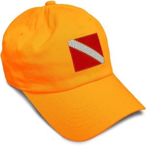imageSpeedy Pros Soft Baseball Cap Sport Scuba Diving Flag Embroidery Cotton Dad Hats for Men ampamp WomenOrange Design Only