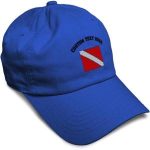 imageSpeedy Pros Soft Baseball Cap Sport Scuba Diving Flag Embroidery Cotton Dad Hats for Men ampamp WomenRoyal Blue Personalized Text Here