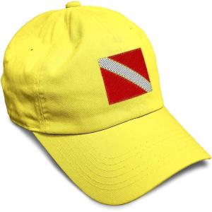 imageSpeedy Pros Soft Baseball Cap Sport Scuba Diving Flag Embroidery Cotton Dad Hats for Men ampamp WomenYellow Design Only