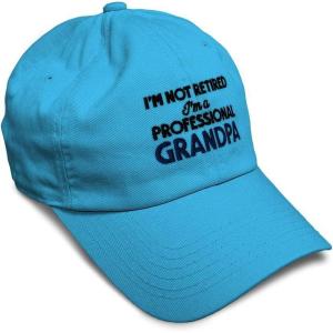 imageSoft Baseball Cap Retired Professional Grandpa Embroidery Grandfather Funny Cotton Dad Hats for Men ampamp WomenAqua Design Only