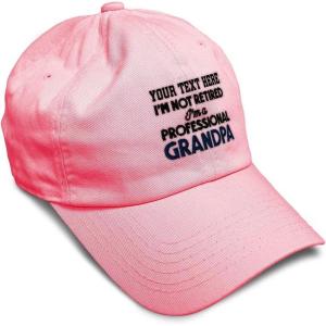 imageSoft Baseball Cap Retired Professional Grandpa Embroidery Grandfather Funny Cotton Dad Hats for Men ampamp WomenCoral Personalized Text Here