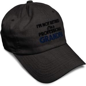 imageSoft Baseball Cap Retired Professional Grandpa Embroidery Grandfather Funny Cotton Dad Hats for Men ampamp WomenDark Denim Design Only