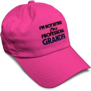 imageSoft Baseball Cap Retired Professional Grandpa Embroidery Grandfather Funny Cotton Dad Hats for Men ampamp WomenHot Pink Design Only