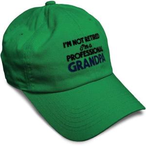 imageSoft Baseball Cap Retired Professional Grandpa Embroidery Grandfather Funny Cotton Dad Hats for Men ampamp WomenKelly Green Design Only