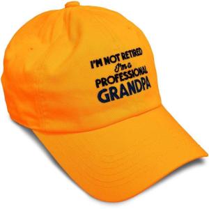 imageSoft Baseball Cap Retired Professional Grandpa Embroidery Grandfather Funny Cotton Dad Hats for Men ampamp WomenOrange Design Only
