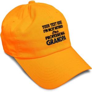 imageSoft Baseball Cap Retired Professional Grandpa Embroidery Grandfather Funny Cotton Dad Hats for Men ampamp WomenOrange Personalized Text Here