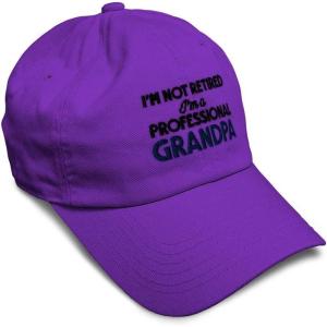 imageSoft Baseball Cap Retired Professional Grandpa Embroidery Grandfather Funny Cotton Dad Hats for Men ampamp WomenPurple Design Only