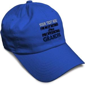 imageSoft Baseball Cap Retired Professional Grandpa Embroidery Grandfather Funny Cotton Dad Hats for Men ampamp WomenRoyal Blue Personalized Text Here