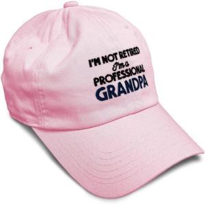 imageSoft Baseball Cap Retired Professional Grandpa Embroidery Grandfather Funny Cotton Dad Hats for Men ampamp WomenSoft Pink Design Only