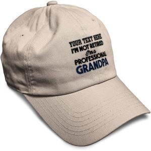 imageSoft Baseball Cap Retired Professional Grandpa Embroidery Grandfather Funny Cotton Dad Hats for Men ampamp WomenStone Personalized Text Here