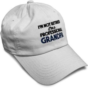 imageSoft Baseball Cap Retired Professional Grandpa Embroidery Grandfather Funny Cotton Dad Hats for Men ampamp WomenWhite Design Only