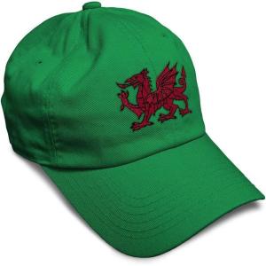 imageSoft Baseball Cap Wales Flag Dragon Seal Embroidery Europe Twill Cotton Dad Hats for Men ampamp WomenKelly Green Design Only