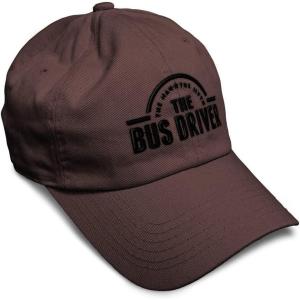 imageSoft Baseball Cap Bus Driver Man Myth Embroidery Others Twill Cotton Dad Hats for Men ampamp WomenBrown Design Only